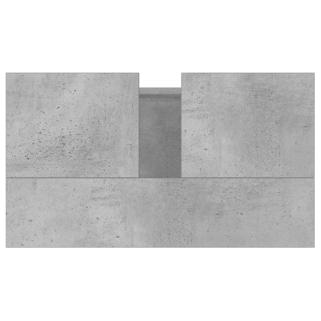 Armadietto da Bagno Grigio Cemento 58x33x60cm Legno Multistrato 831576