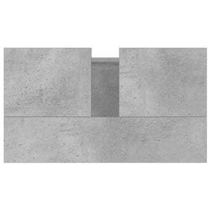 Armadietto da Bagno Grigio Cemento 58x33x60cm Legno Multistrato