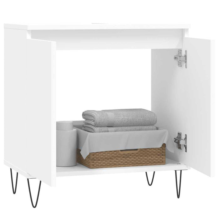Mobile da Bagno Bianco 58x33x60 cm in Legno Multistrato 831580