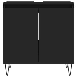Mobile da Bagno Nero 58x33x60 cm in Legno Multistrato 831581