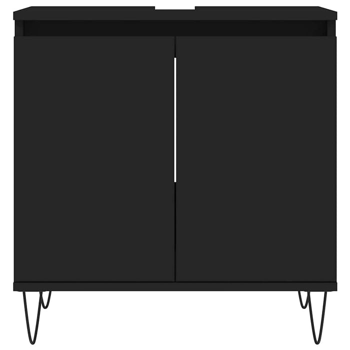 Mobile da Bagno Nero 58x33x60 cm in Legno Multistrato 831581