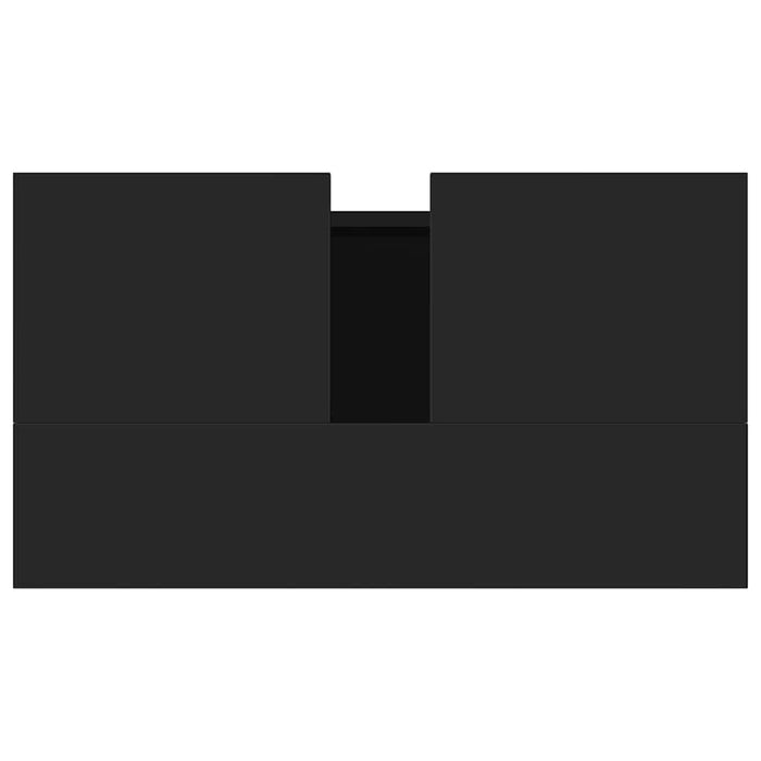 Mobile da Bagno Nero 58x33x60 cm in Legno Multistrato 831581