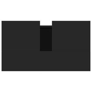 vidaXL Mobile da Bagno Nero 58x33x60 cm in Legno Multistrato