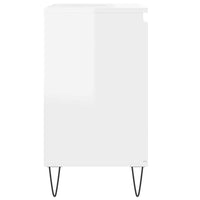 Armadietto Bagno Bianco Lucido 58x33x60cm in Legno Multistrato 831582