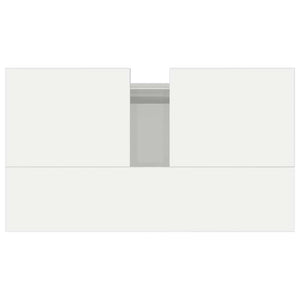 Armadietto Bagno Bianco Lucido 58x33x60cm in Legno Multistrato 831582