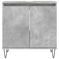 Armadietto da Bagno Grigio Cemento 58x33x60cm Legno Multistrato 831584