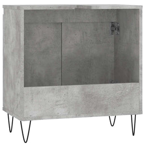 Armadietto da Bagno Grigio Cemento 58x33x60cm Legno Multistrato 831584