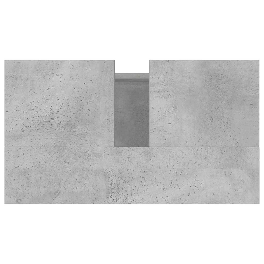 Armadietto da Bagno Grigio Cemento 58x33x60cm Legno Multistrato 831584