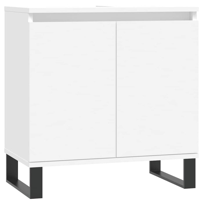 vidaXL Mobile da Bagno Bianco 58x33x60 cm in Legno Multistrato