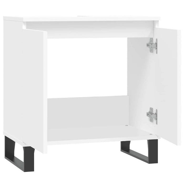 vidaXL Mobile da Bagno Bianco 58x33x60 cm in Legno Multistrato