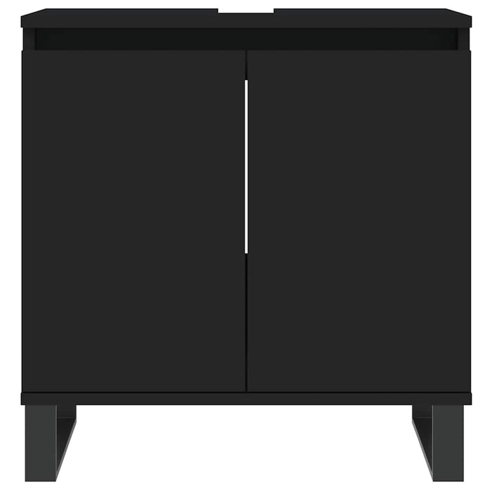 Mobile da Bagno Nero 58x33x60 cm in Legno Multistrato 831589
