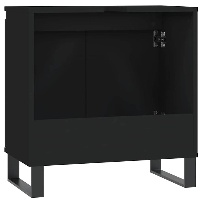 Mobile da Bagno Nero 58x33x60 cm in Legno Multistrato 831589