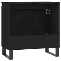 Mobile da Bagno Nero 58x33x60 cm in Legno Multistrato 831589