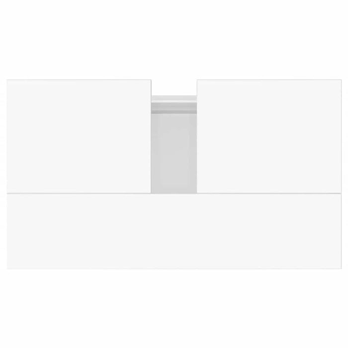 Armadietto Bagno Bianco Lucido 58x33x60cm in Legno Multistrato 831590