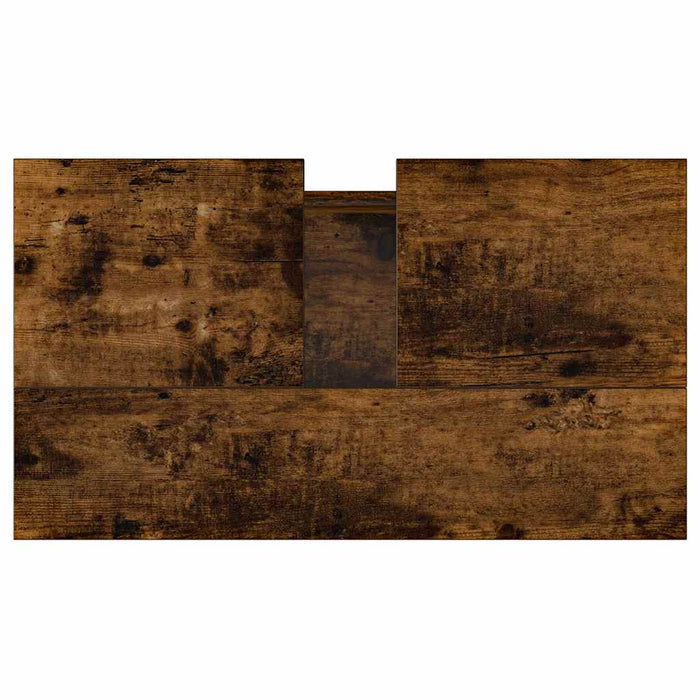 Armadietto Bagno Rovere Fumo 58x33x60 cm in Legno Multistrato 831593