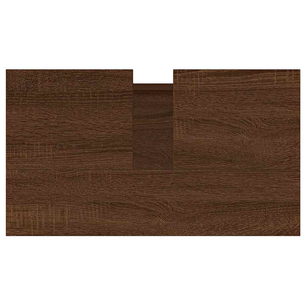 vidaXL Armadietto Bagno Rovere Marrone 58x33x60cm in Legno Multistrato