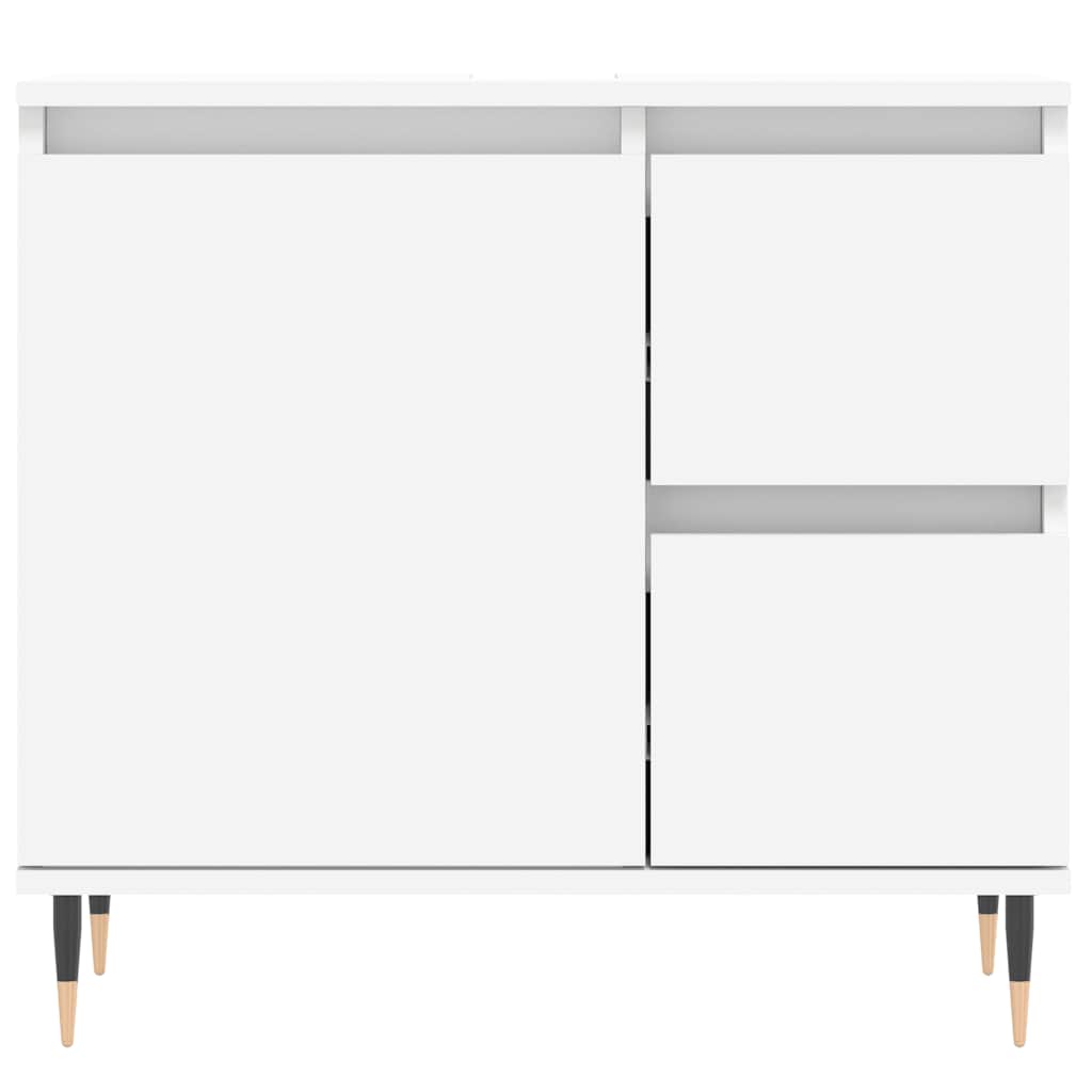 Armadietto da Bagno Bianco 65x33x60 cm in Legno Multistrato 831596