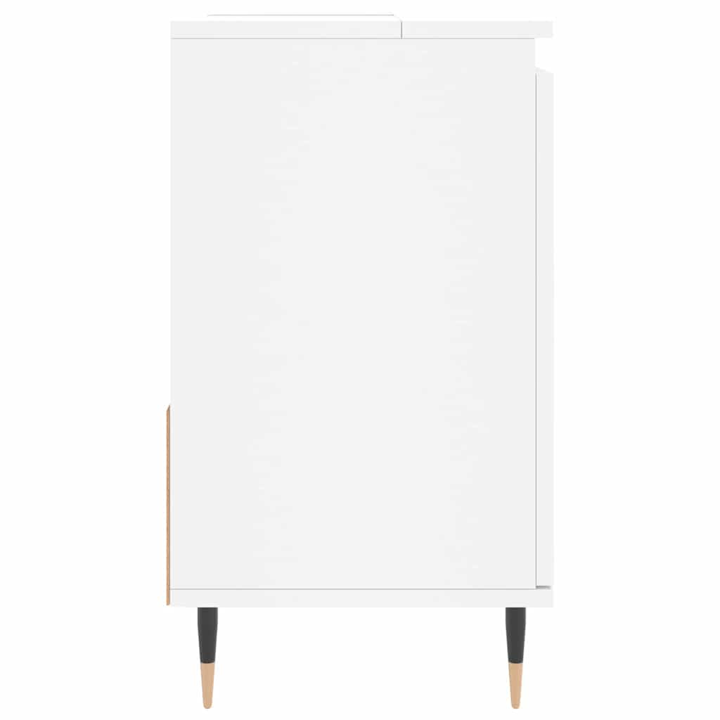 Armadietto da Bagno Bianco 65x33x60 cm in Legno Multistrato 831596