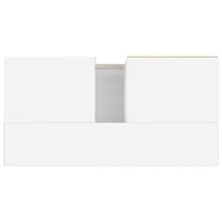 Armadietto da Bagno Bianco 65x33x60 cm in Legno Multistrato 831596