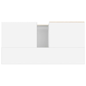 Armadietto da Bagno Bianco 65x33x60 cm in Legno Multistrato 831596