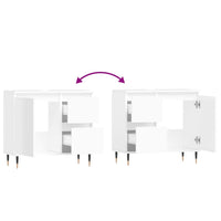 Armadietto Bagno Bianco Lucido 65x33x60cm in Legno Multistrato 831598