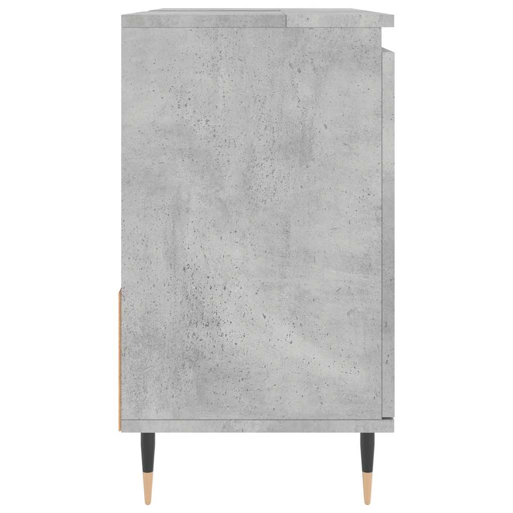 Armadietto da Bagno Grigio Cemento 65x33x60cm Legno Multistrato 831600