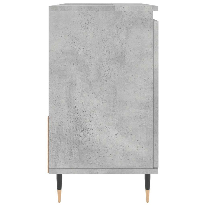 Armadietto da Bagno Grigio Cemento 65x33x60cm Legno Multistrato 831600