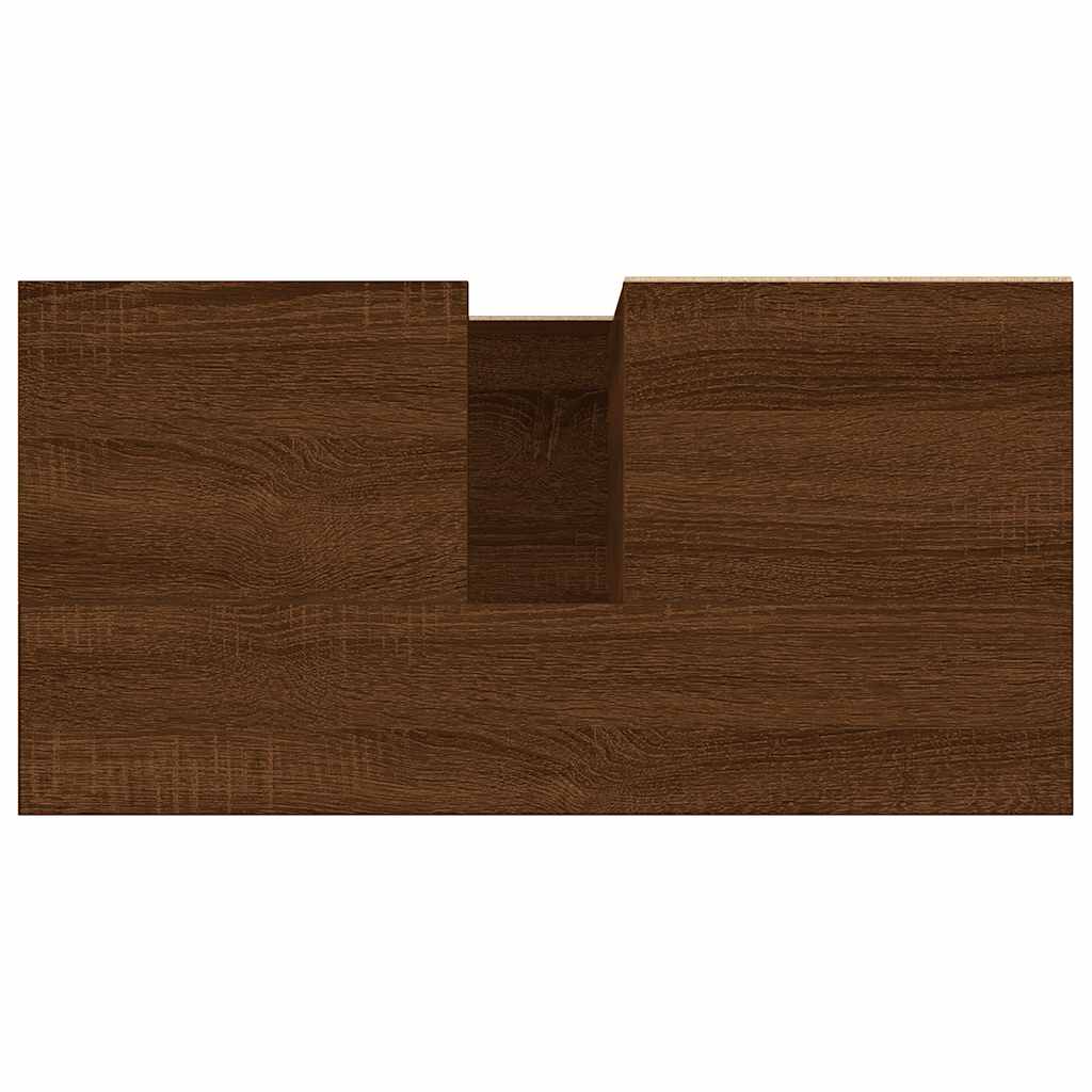 Armadietto Bagno Rovere Marrone 65x33x60cm in Legno Multistrato 831603