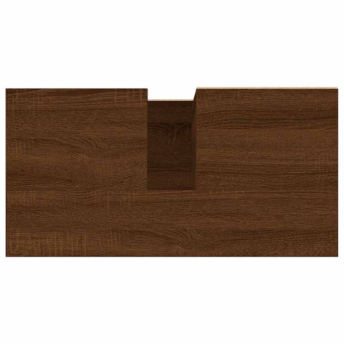 Armadietto Bagno Rovere Marrone 65x33x60cm in Legno Multistrato 831603
