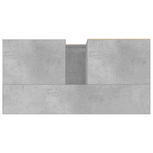 Armadietto da Bagno Grigio Cemento 65x33x60cm Legno Multistrato 831608
