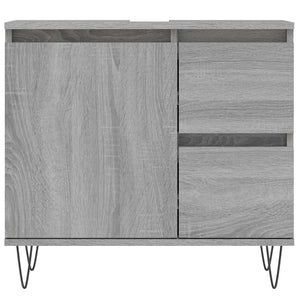 Armadietto Bagno Grigio Sonoma 65x33x60 cm in Legno Multistrato 831610