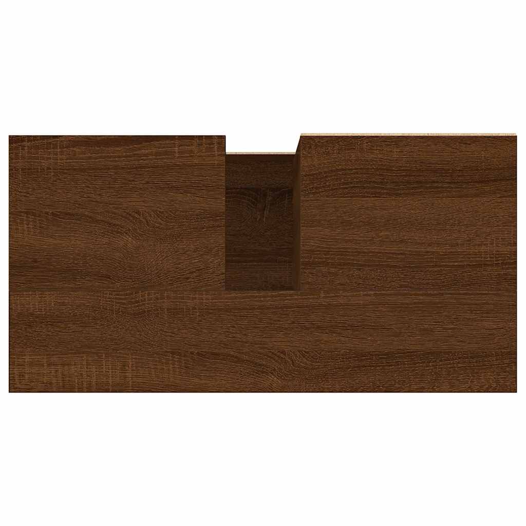 Armadietto Bagno Rovere Marrone 65x33x60cm in Legno Multistrato 831611