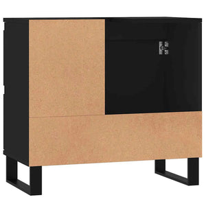 Armadietto da Bagno Nero 65x33x60 cm in Legno Multistrato 831613