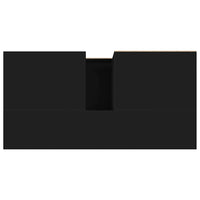 Armadietto da Bagno Nero 65x33x60 cm in Legno Multistrato 831613