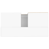 Armadietto Bagno Bianco Lucido 65x33x60cm in Legno Multistrato 831614