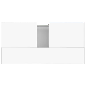 Armadietto Bagno Bianco Lucido 65x33x60cm in Legno Multistrato 831614
