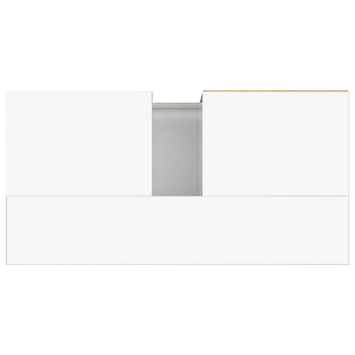 Armadietto Bagno Bianco Lucido 65x33x60cm in Legno Multistrato 831614