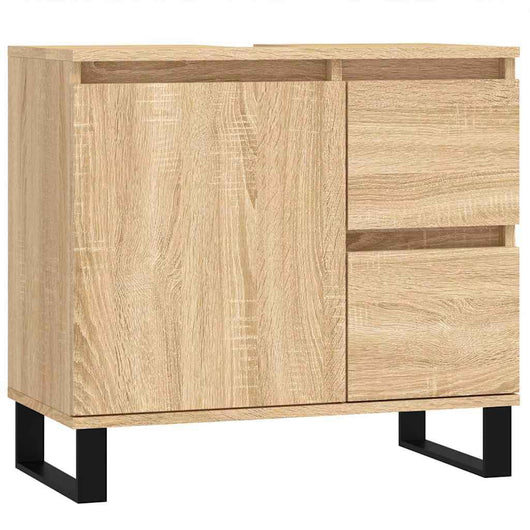 Armadietto da Bagno Rovere Sonoma 65x33x60 cm Legno Multistratocod mxl 105362