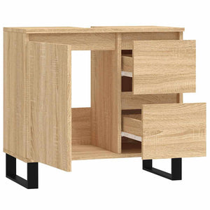 Armadietto da Bagno Rovere Sonoma 65x33x60 cm Legno Multistrato 831615