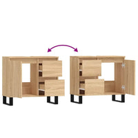 Armadietto da Bagno Rovere Sonoma 65x33x60 cm Legno Multistrato 831615