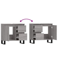 Armadietto Bagno Grigio Sonoma 65x33x60 cm in Legno Multistrato 831618