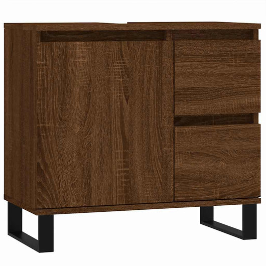 Armadietto Bagno Rovere Marrone 65x33x60cm in Legno Multistratocod mxl 129204