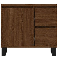 Armadietto Bagno Rovere Marrone 65x33x60cm in Legno Multistrato 831619