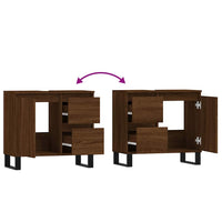 Armadietto Bagno Rovere Marrone 65x33x60cm in Legno Multistrato 831619