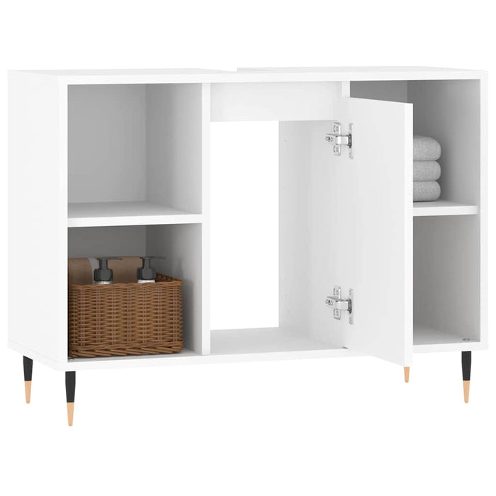 Mobile da Bagno Bianco 80x33x60 cm in Legno Multistrato 831620