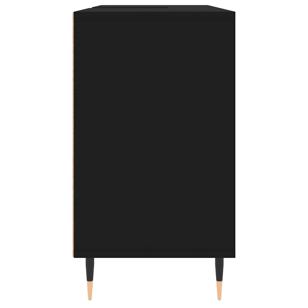 Mobile da Bagno Nero 80x33x60 cm in Legno Multistrato 831621