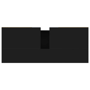 Mobile da Bagno Nero 80x33x60 cm in Legno Multistrato 831621