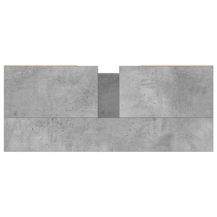 Armadietto da Bagno Grigio Cemento 80x33x60cm Legno Multistrato 831624