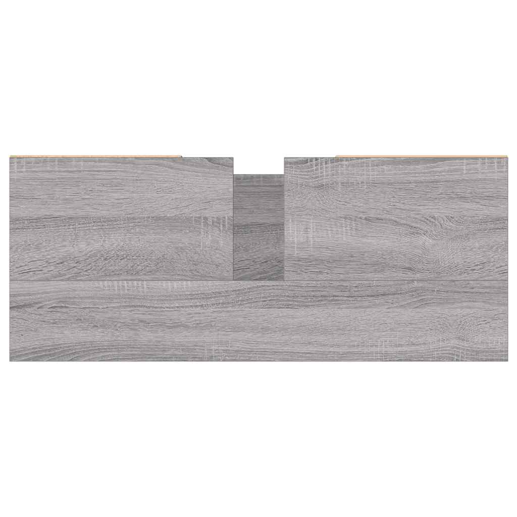 Mobile da Bagno Grigio Sonoma 80x33x60 cm in Legno Multistrato 831626