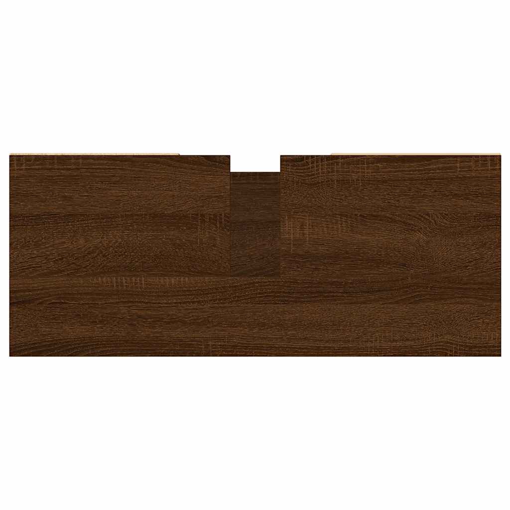 Armadietto Bagno Rovere Marrone 80x33x60cm in Legno Multistrato 831627